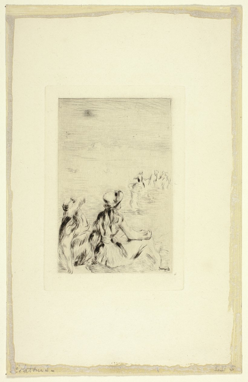 Børn på stranden, Berneval af Pierre Auguste Renoir