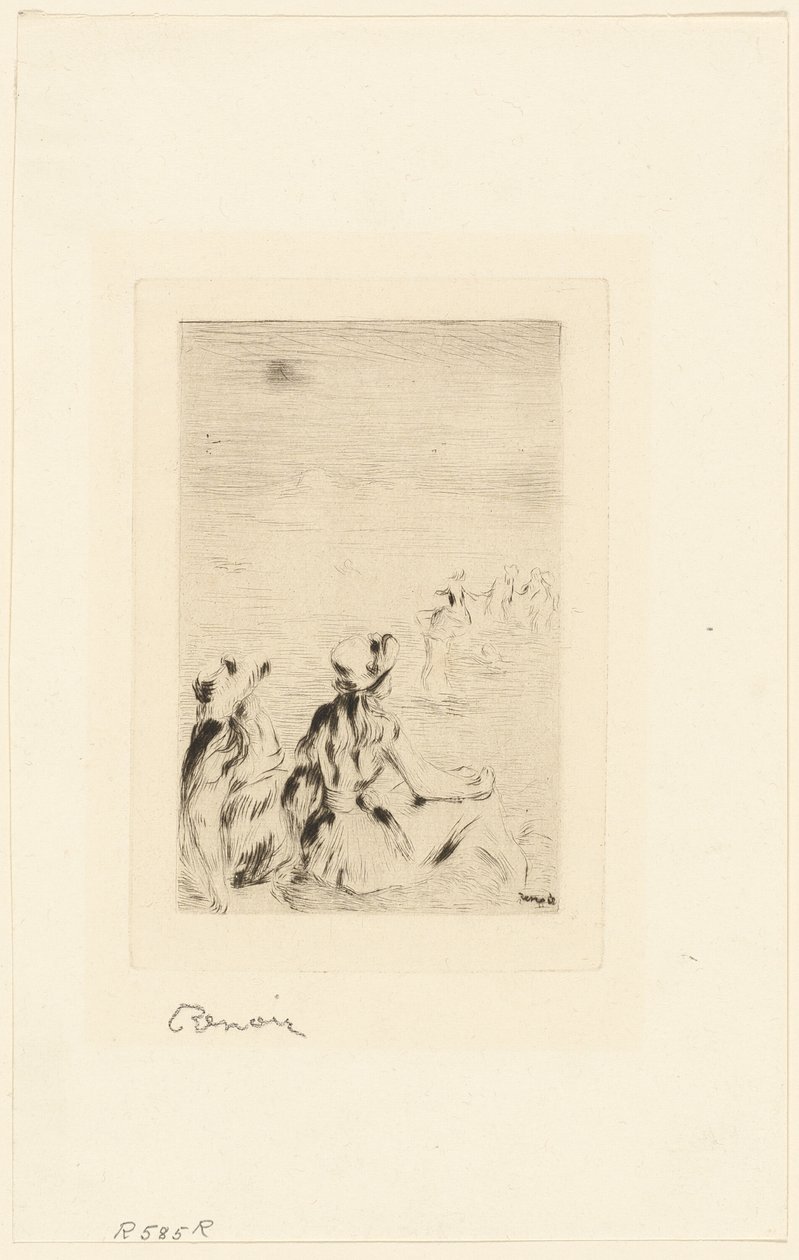 Børn på stranden, Berneval af Pierre Auguste Renoir