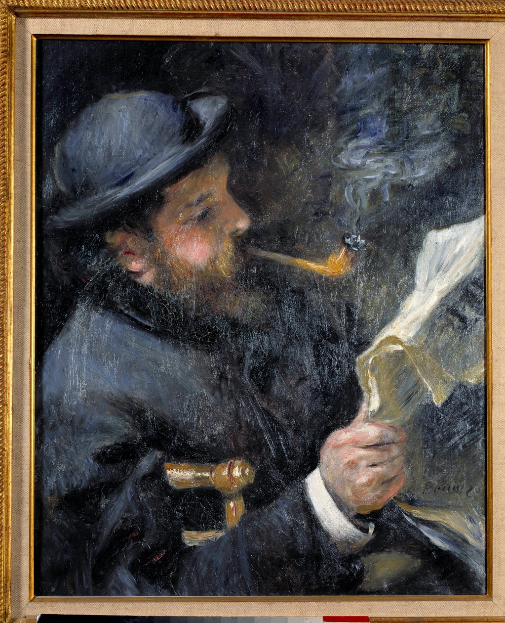 Claude Monet læser af Pierre Auguste Renoir
