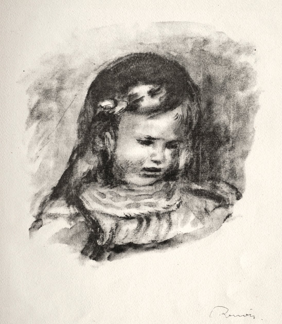 Claude Renoir, Head Down, 1904. af Pierre Auguste Renoir
