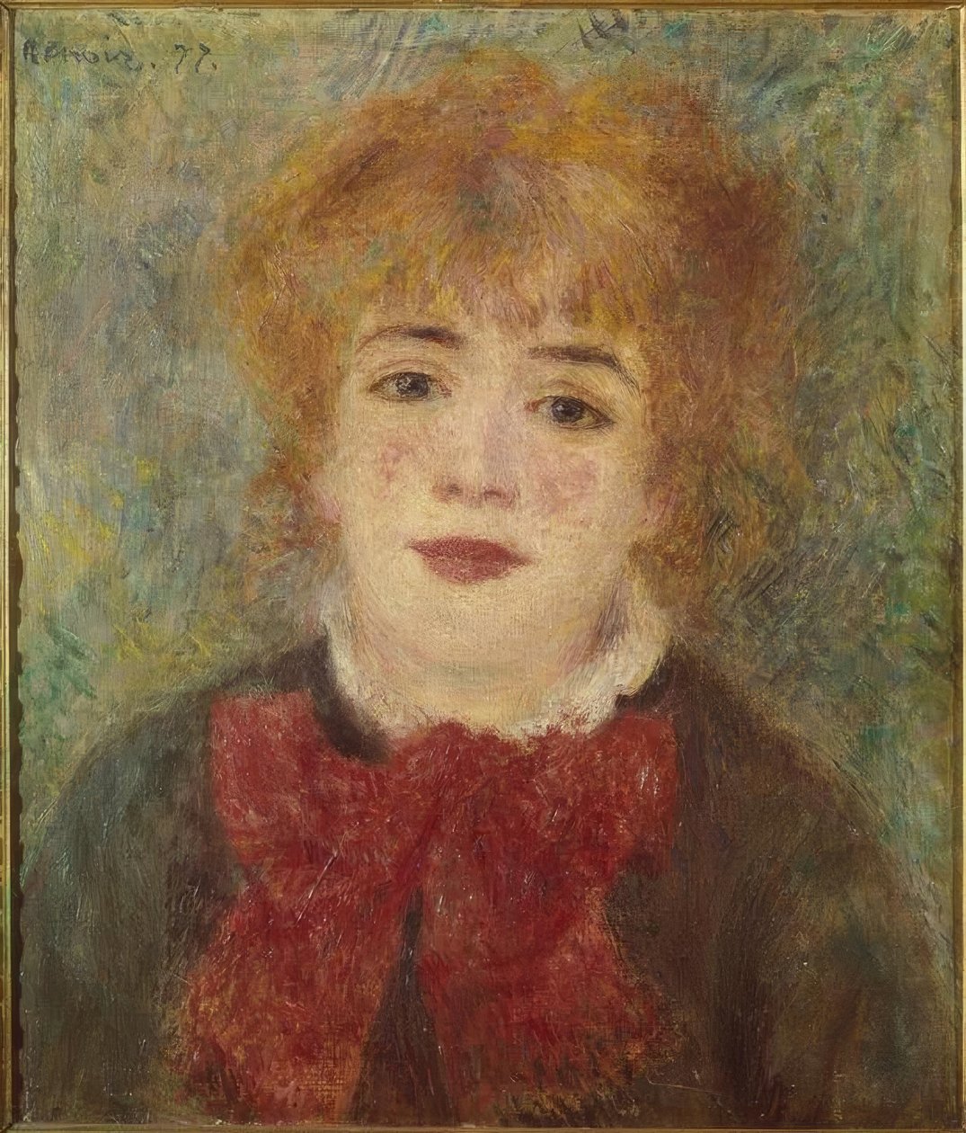 Portræt af en dame af Pierre Auguste Renoir