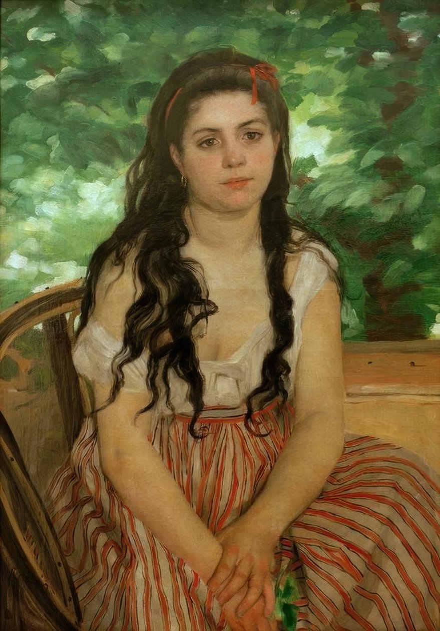 Om sommeren, studere af Pierre Auguste Renoir