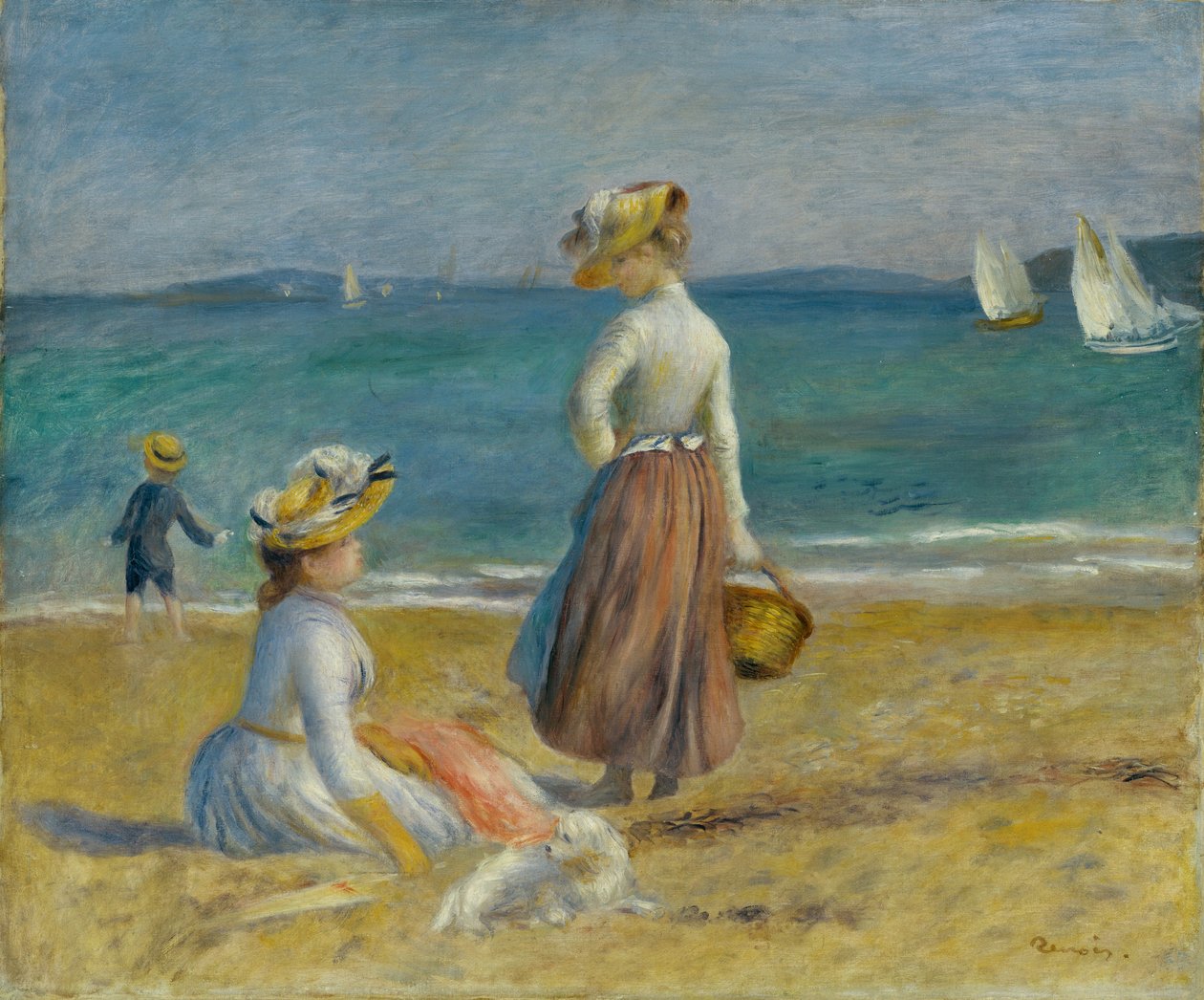 Figurer på stranden, 1890. af Pierre Auguste Renoir