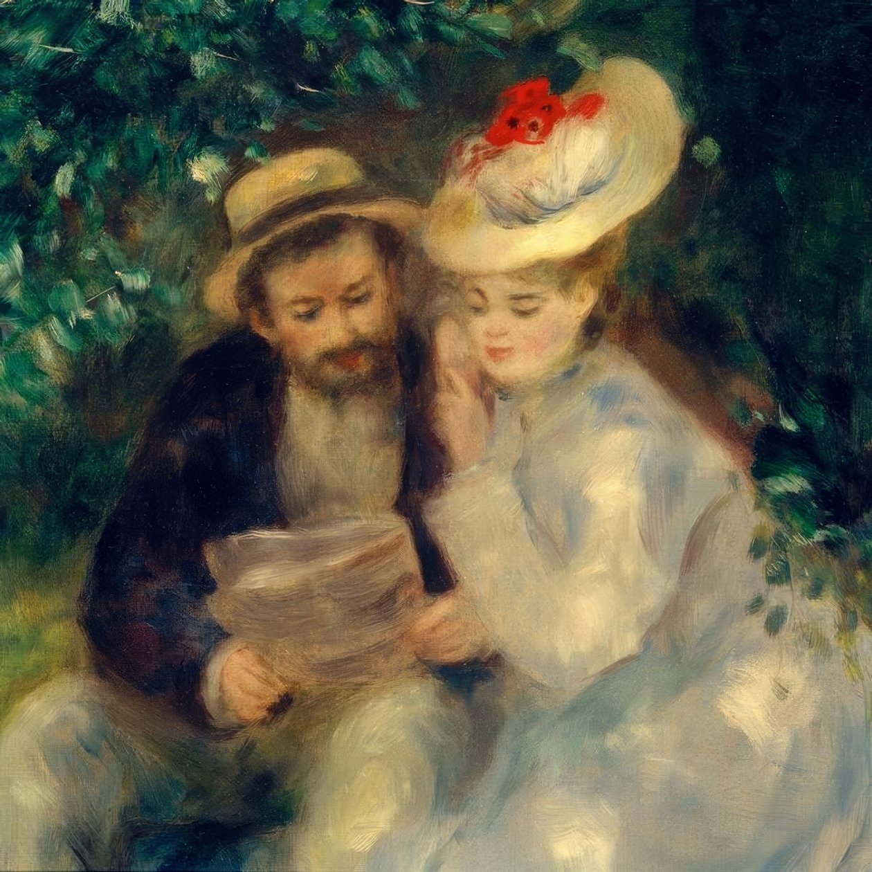 Hemmeligheder (La Tonnelle) af Pierre Auguste Renoir