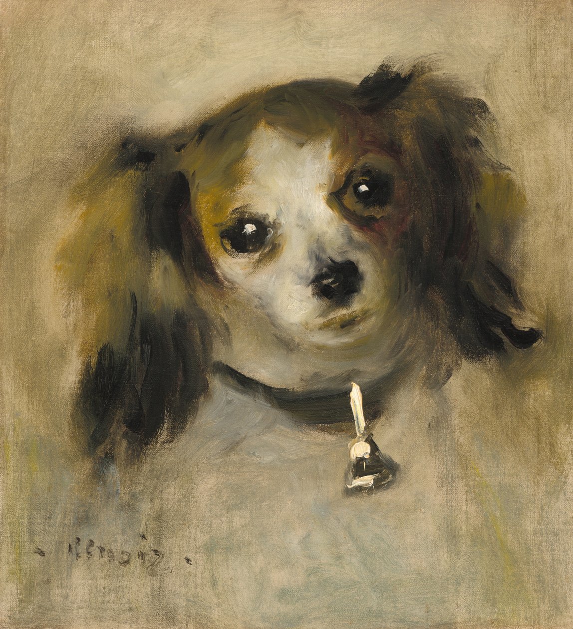 Hoved af en hund, 1870. af Pierre Auguste Renoir