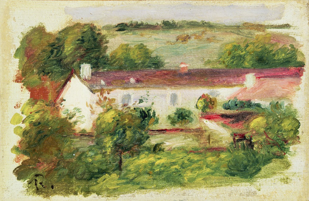 Hus ved Essoyes af Pierre Auguste Renoir