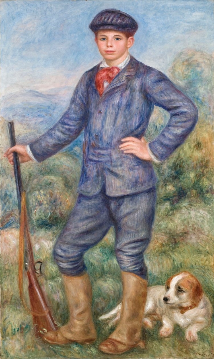 Jean Renoir som jæger, 1910. af Pierre Auguste Renoir