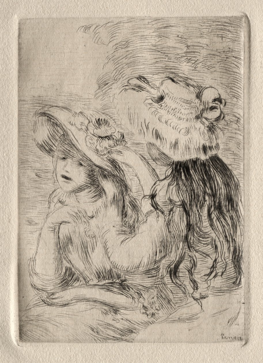 Le Chapeau epinglé (radering) af Pierre Auguste Renoir
