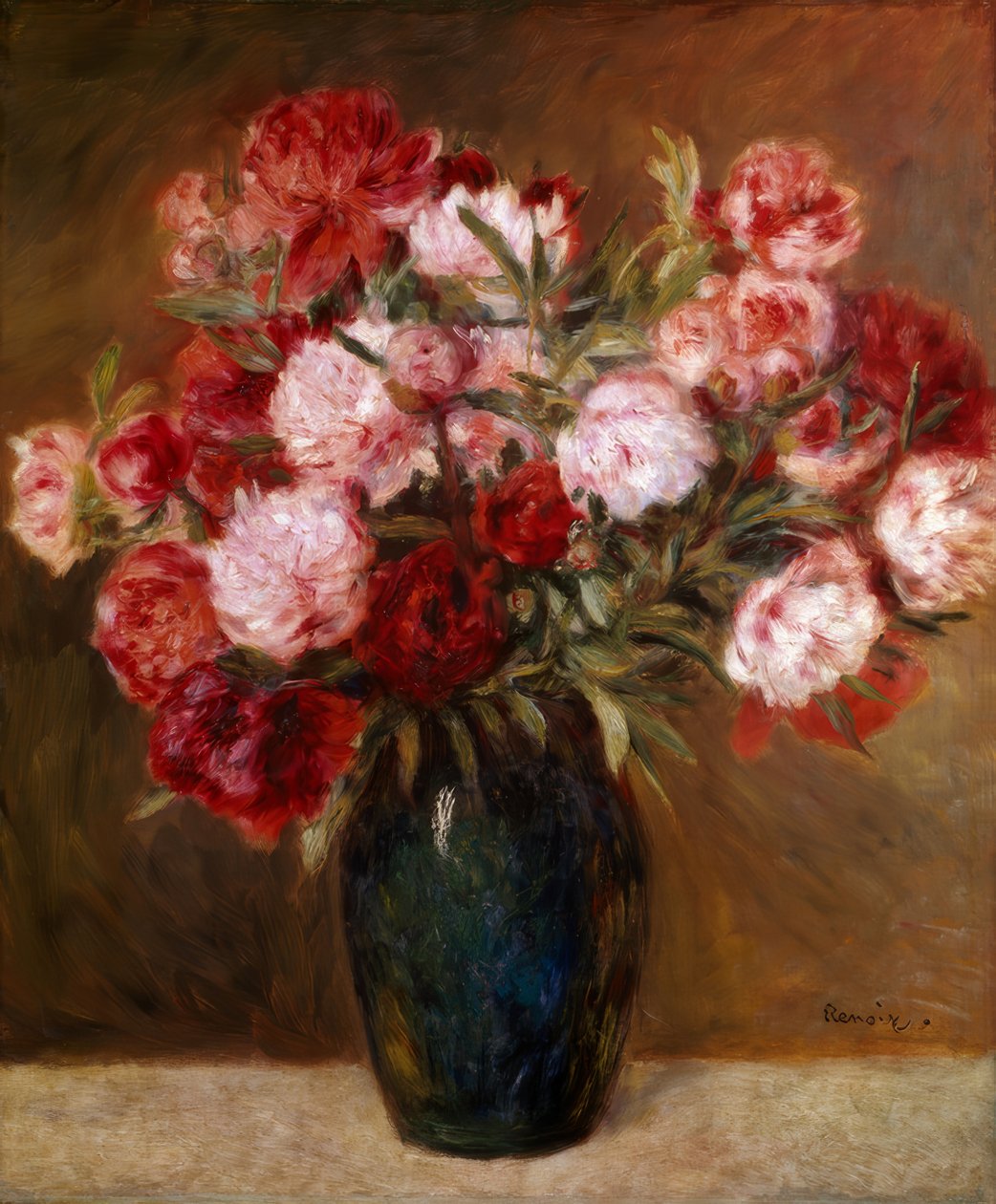Pæoner af Pierre Auguste Renoir