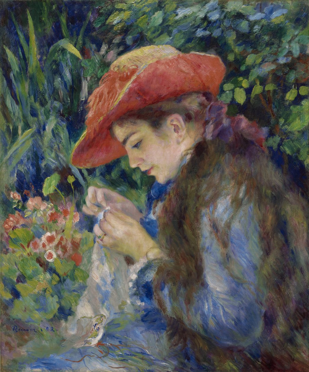 Marie-Therese Durand-Ruel Syning, 1882 af Pierre Auguste Renoir