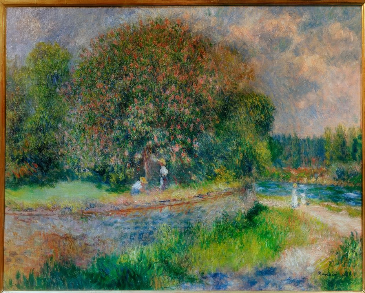 Blomstrende hestekastanje af Pierre Auguste Renoir