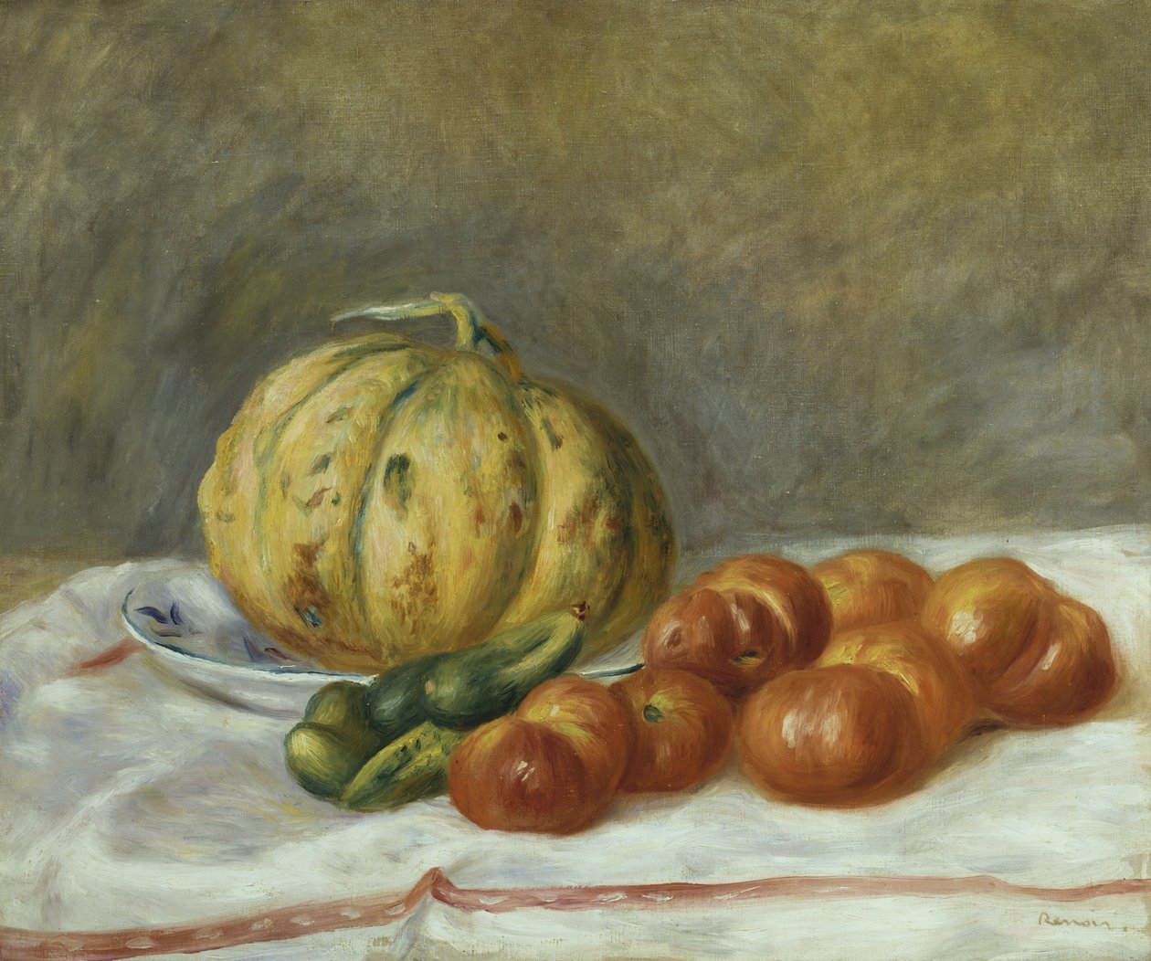 Melon og tomater, 1903 af Pierre Auguste Renoir
