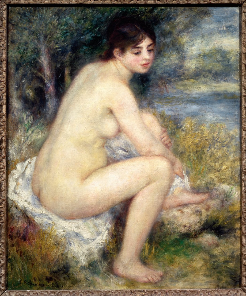 Nøgen kvinde i et landskab af Pierre Auguste Renoir