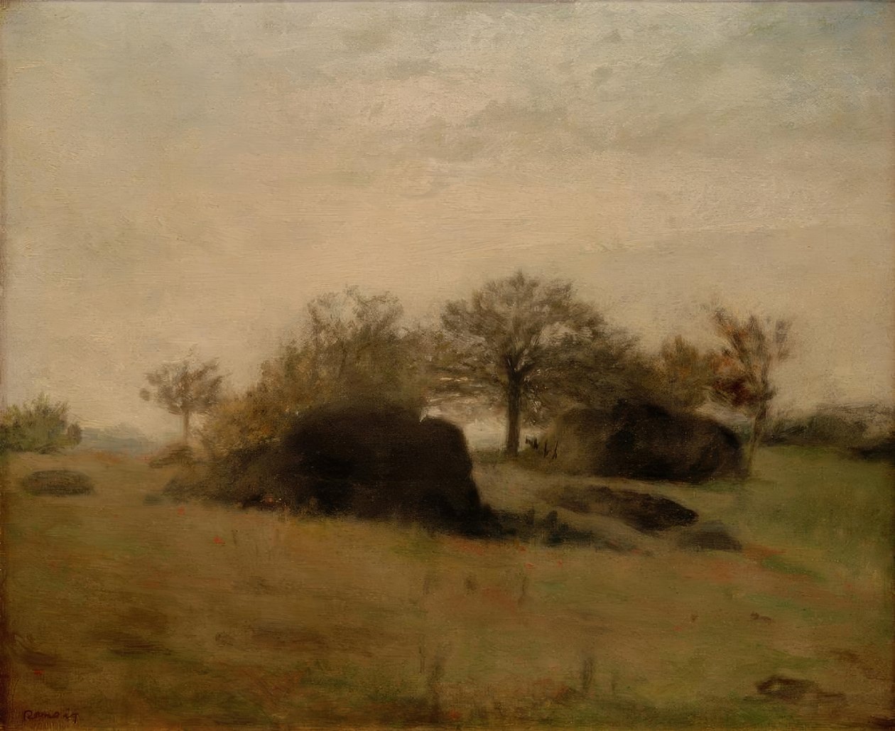 Fontainebleau landskab af Pierre Auguste Renoir