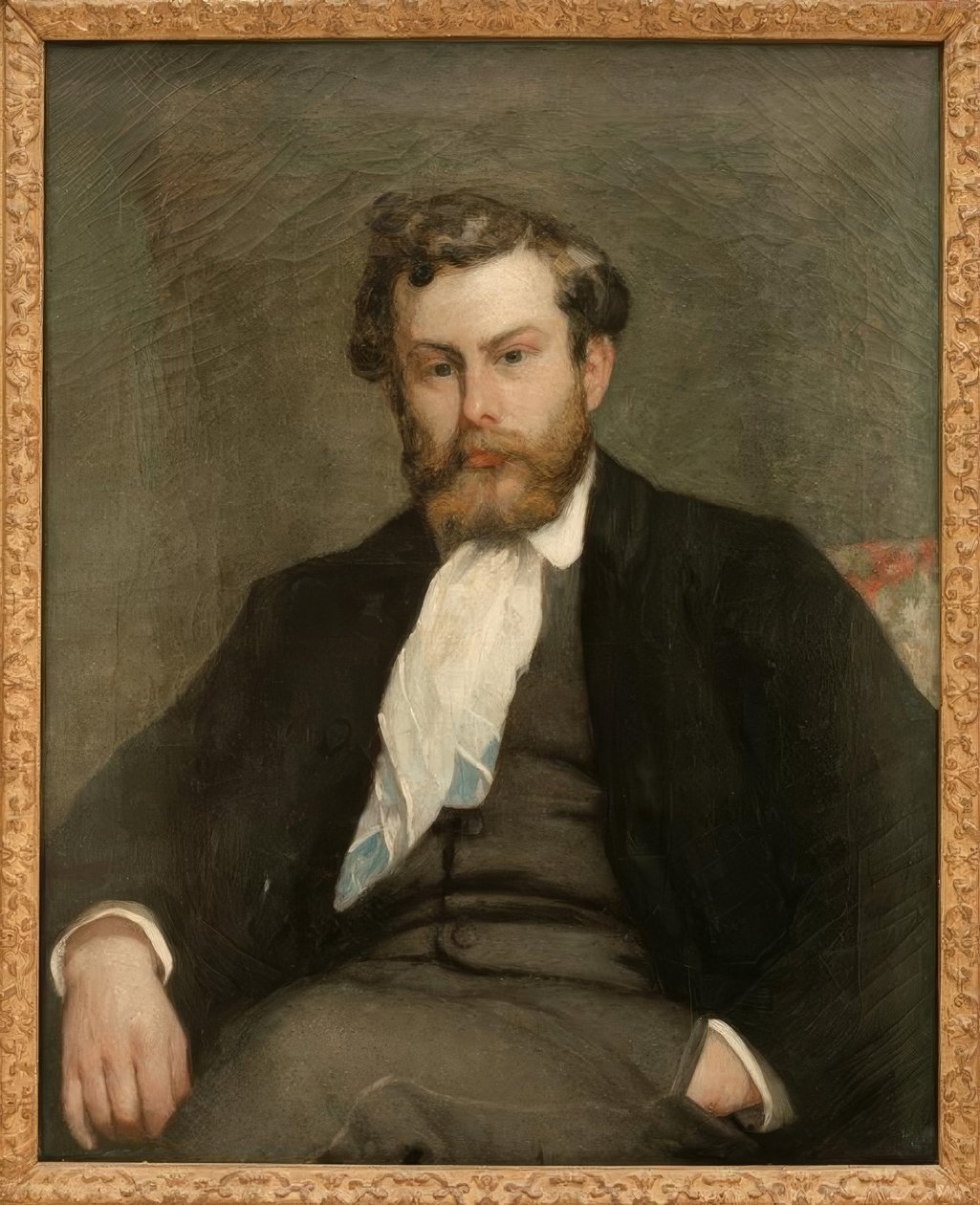 Portræt af maleren Alfred Sisley af Pierre Auguste Renoir