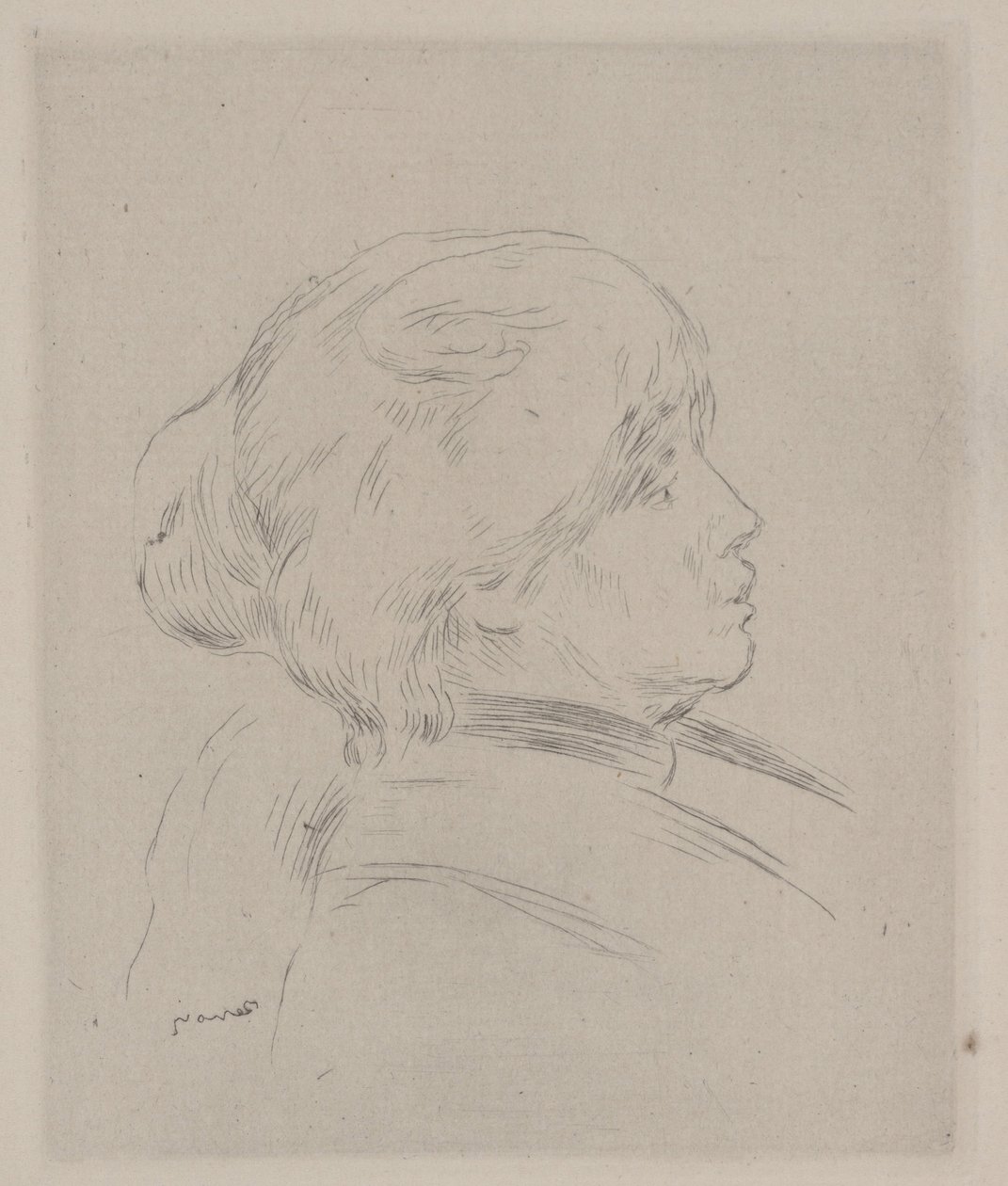 Portræt af Berthe Morisot af Pierre Auguste Renoir