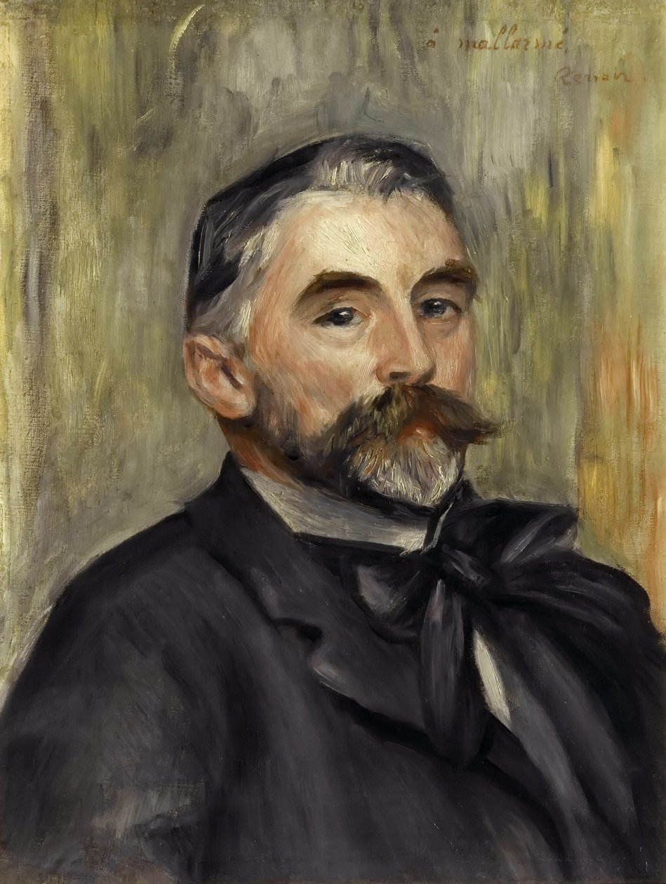 Portræt af Stéphane Mallarmé 1842-1898 af Pierre Auguste Renoir