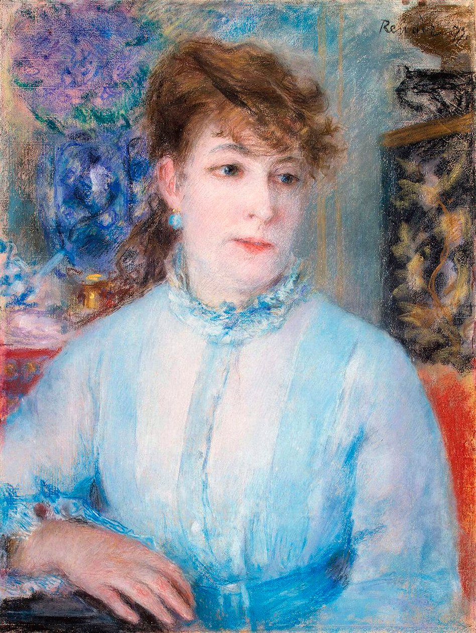 Portræt af en kvinde, 1877. af Pierre Auguste Renoir
