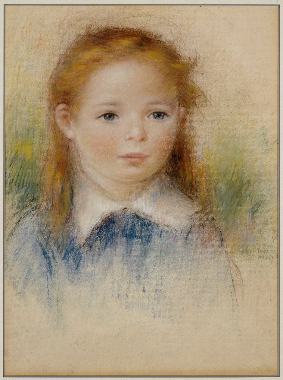 Portræt af en ung pige af Pierre Auguste Renoir