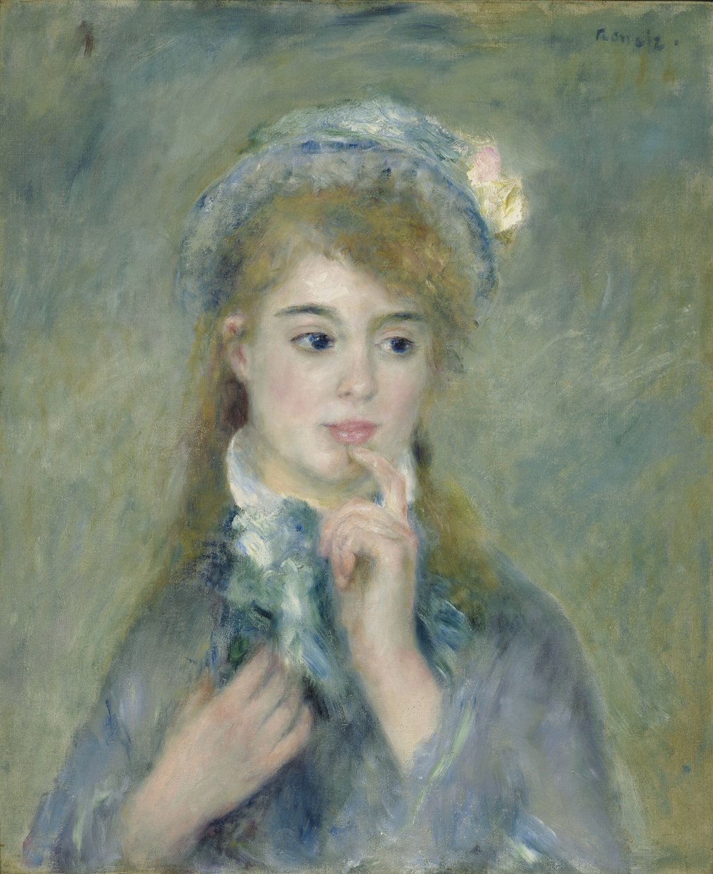Portræt af en ung kvinde af Pierre Auguste Renoir