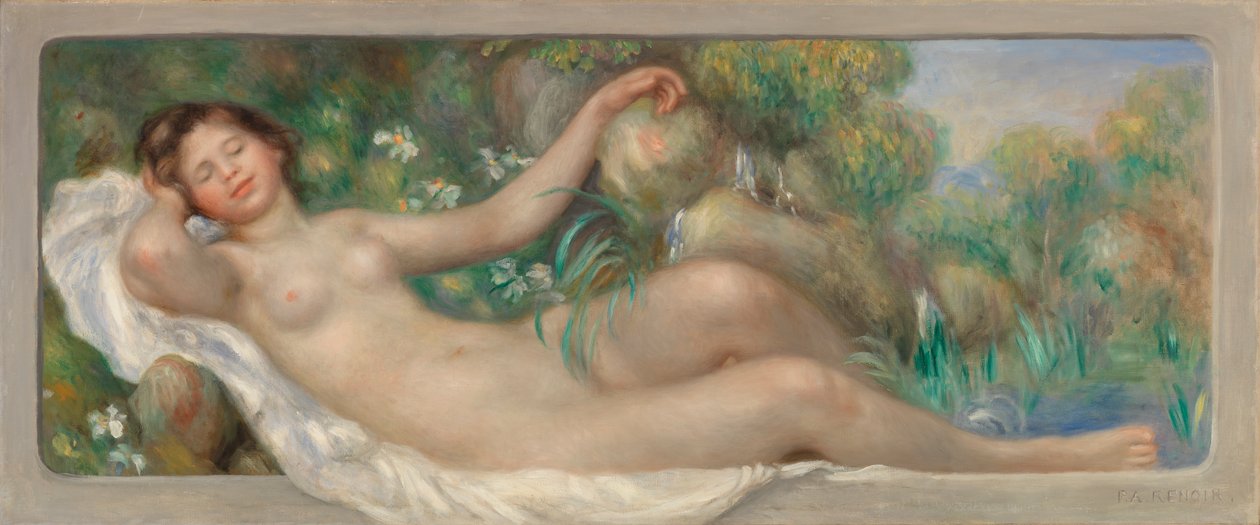 Liggende nøgen (La Source) af Pierre Auguste Renoir