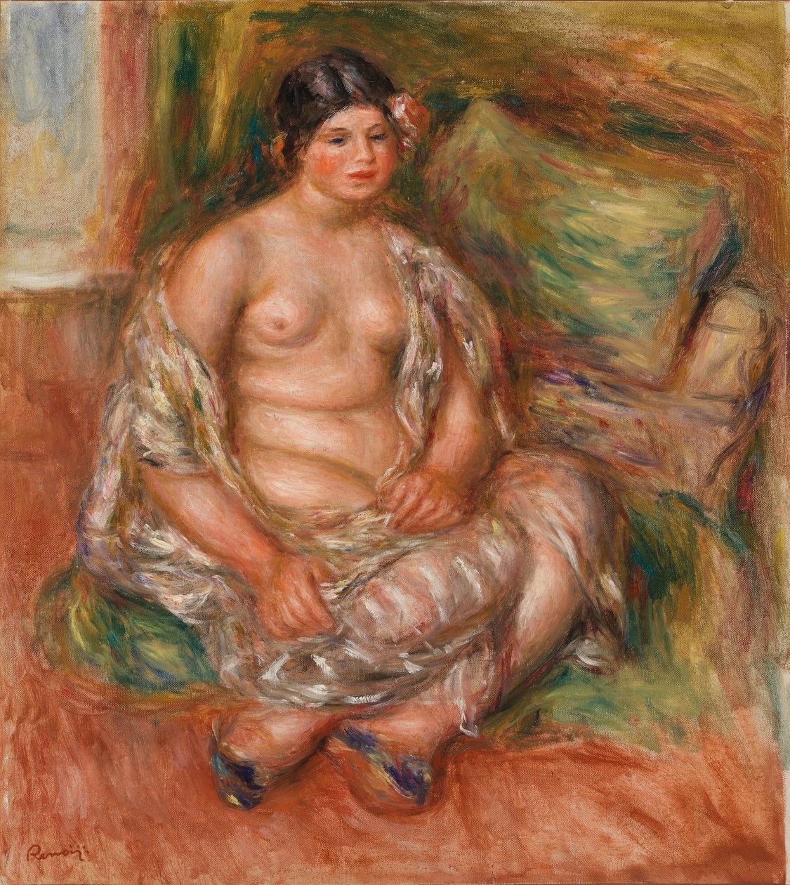 Siddende Odalisque af Pierre Auguste Renoir