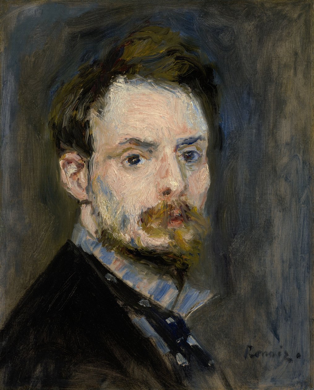 Selvportræt, ca. 1875 af Pierre Auguste Renoir