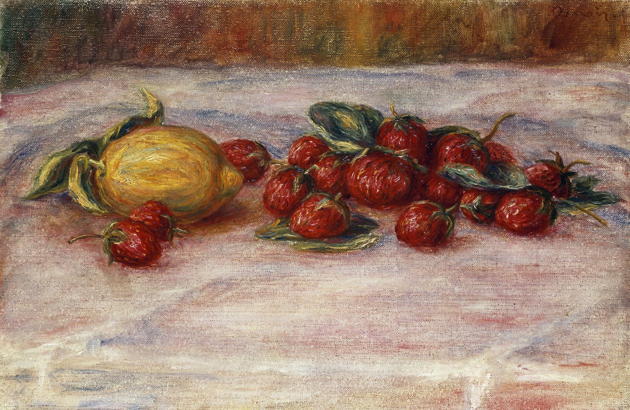 Jordbær og citroner af Pierre Auguste Renoir