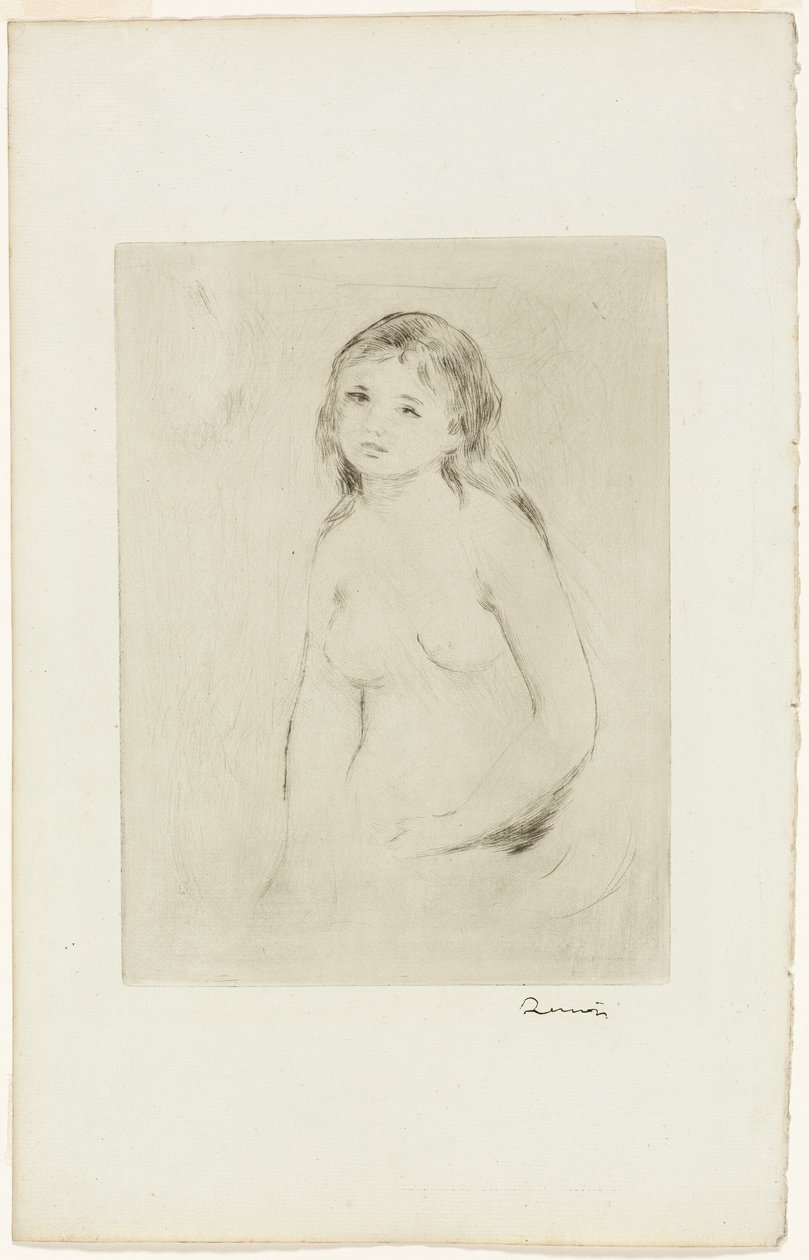 Studie for en kvindelig badegæst af Pierre Auguste Renoir