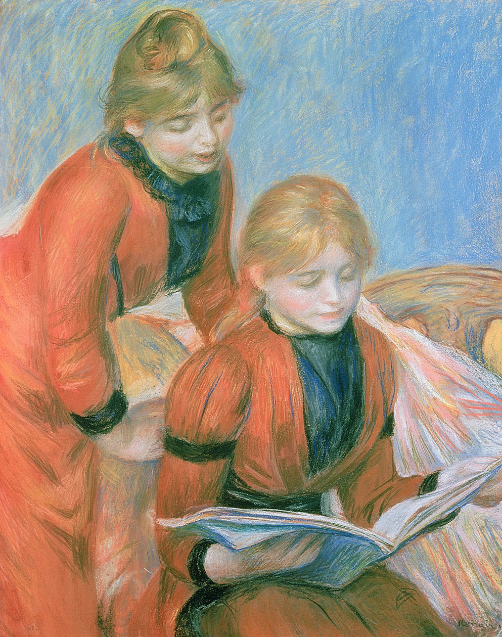 De to søstre (pastel) af Pierre Auguste Renoir