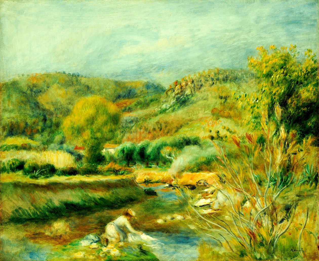 Vaskekonen, ca. 1891 af Pierre Auguste Renoir