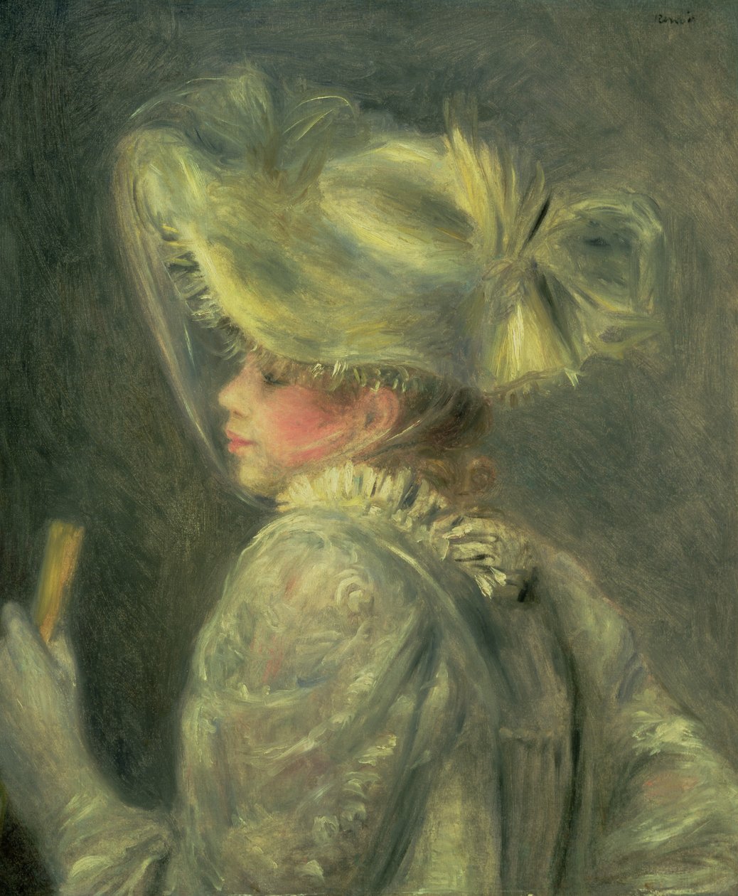 Den hvide hat af Pierre Auguste Renoir