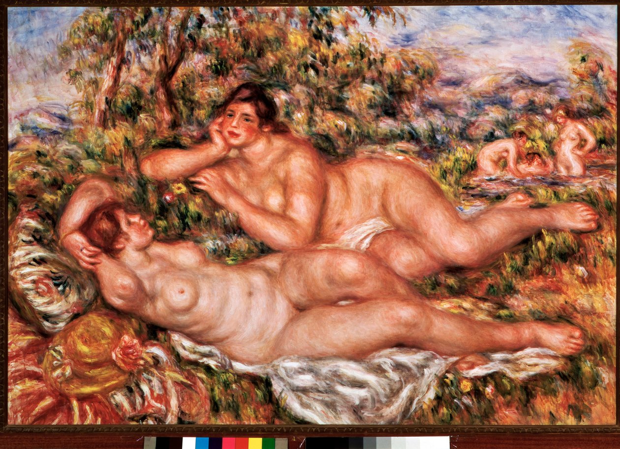 De badende (olie på lærred af Pierre Auguste Renoir