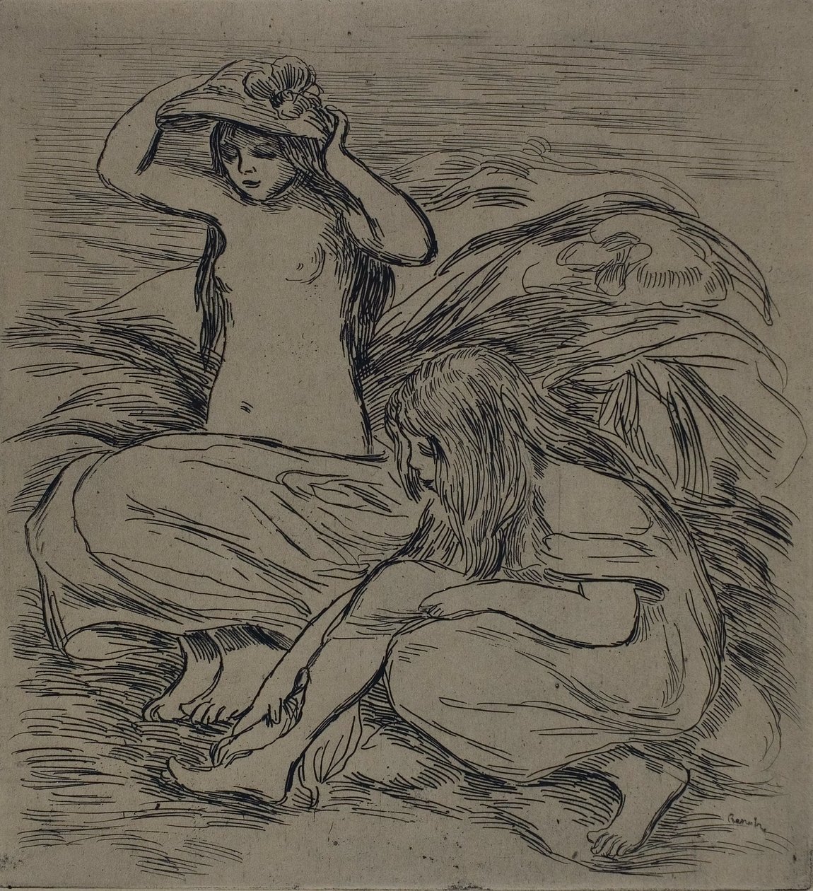 To kvinder bader af Pierre Auguste Renoir
