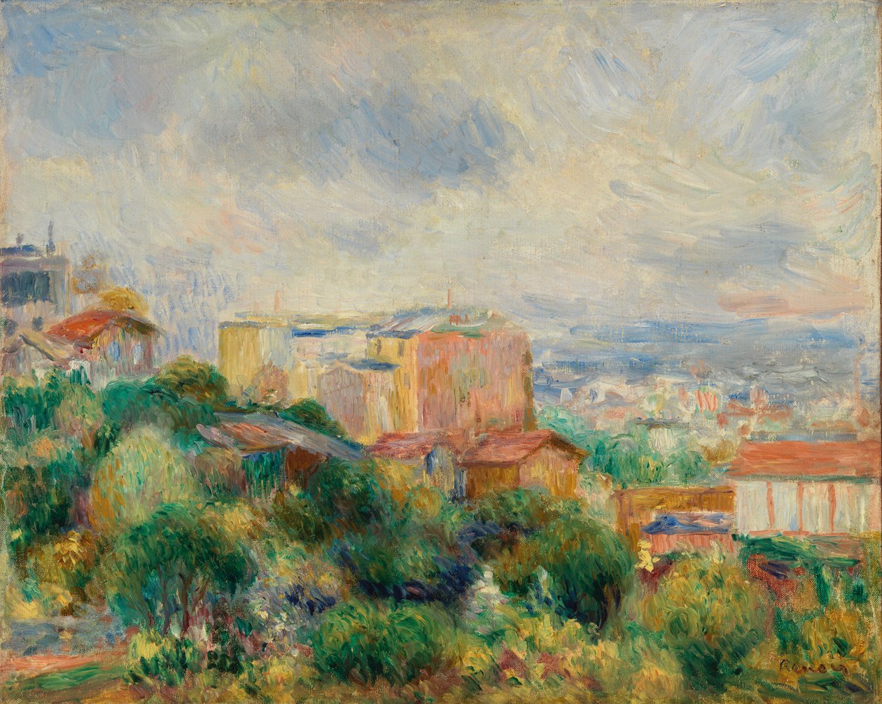 Udsigt fra Montmartre (Vue de Montmartre) af Pierre Auguste Renoir