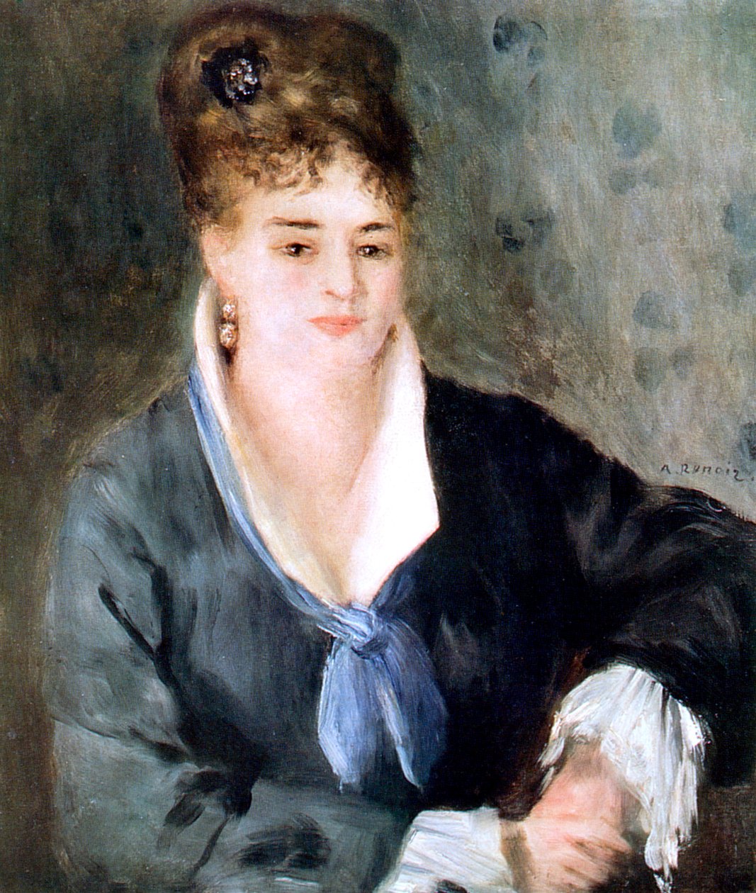 Kvinde i sort, 1876 af Pierre Auguste Renoir