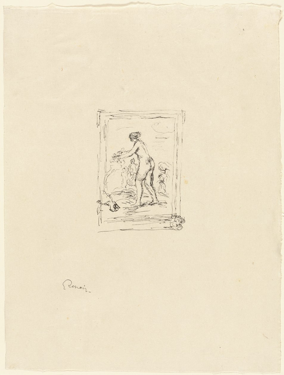 Kvinde med vinranke, 2. variant af Pierre Auguste Renoir
