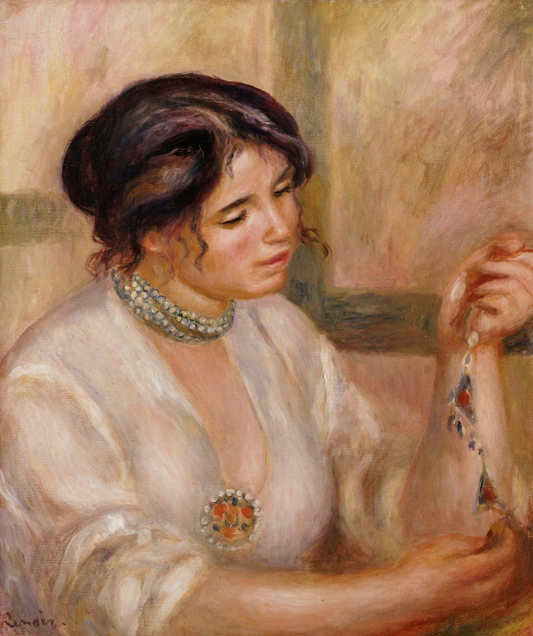 Kvinde med en halskæde af Pierre Auguste Renoir