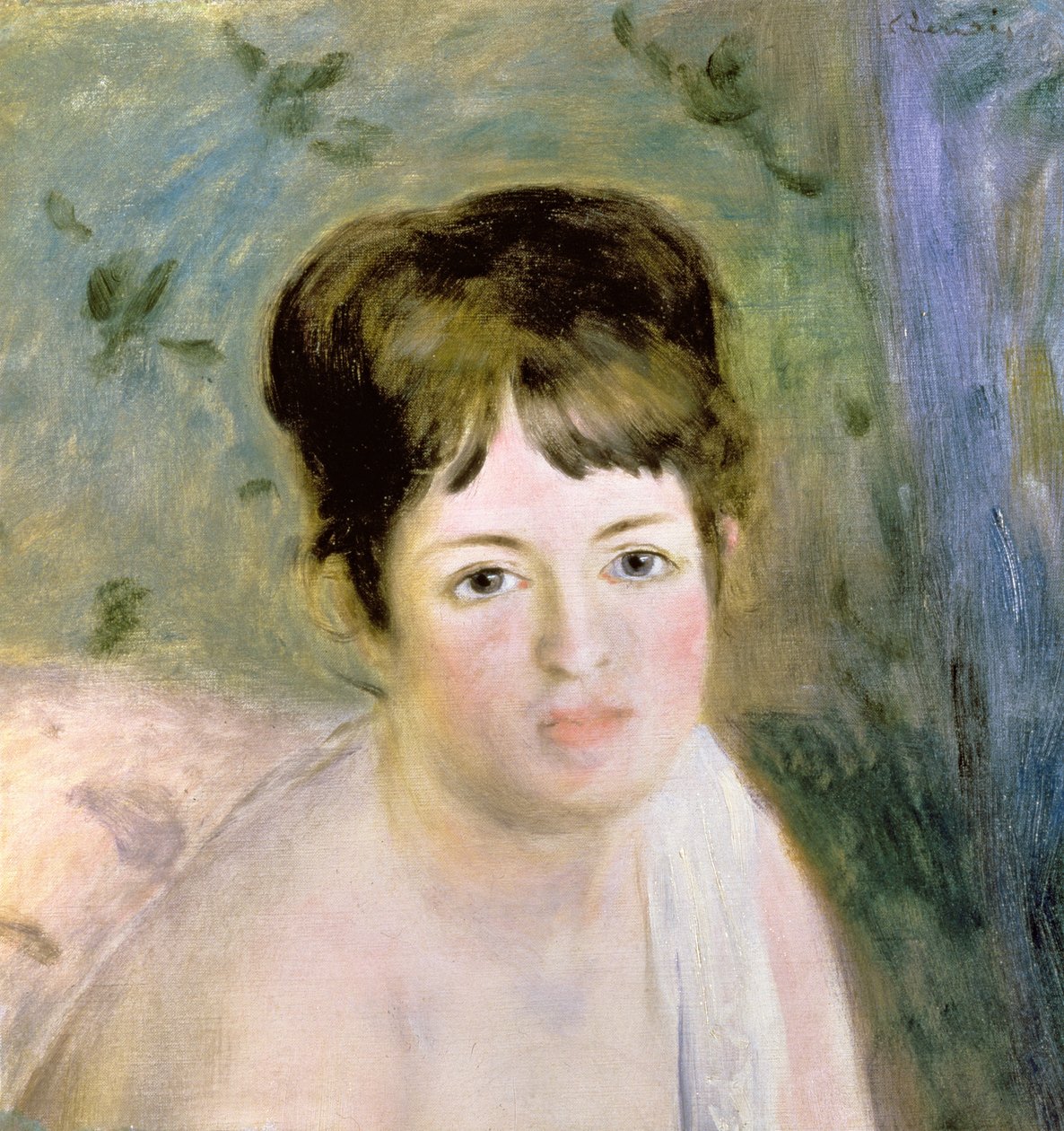 Kvindehoved, c.1876 af Pierre Auguste Renoir