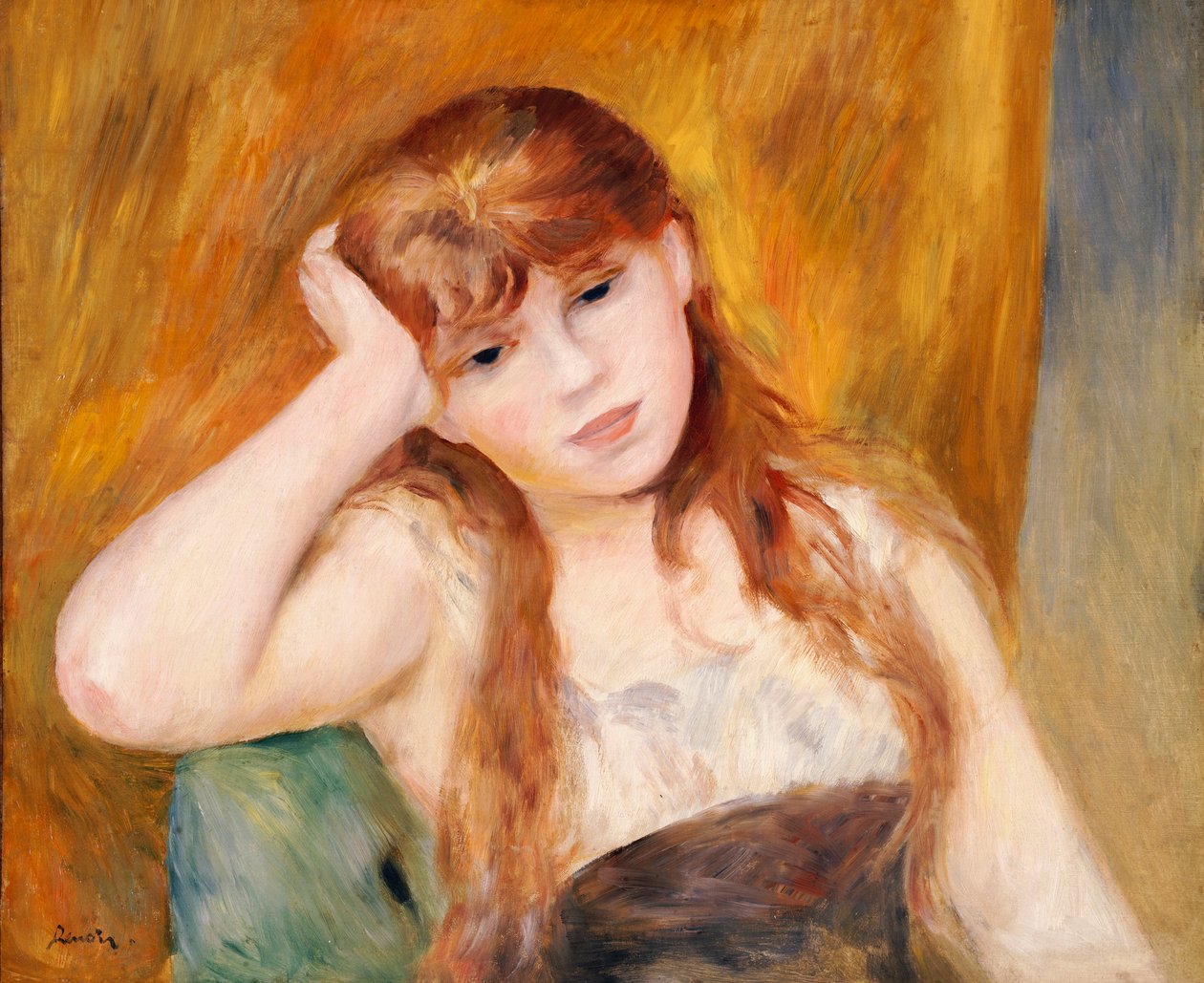 Ung blond pige, 1886 af Pierre Auguste Renoir