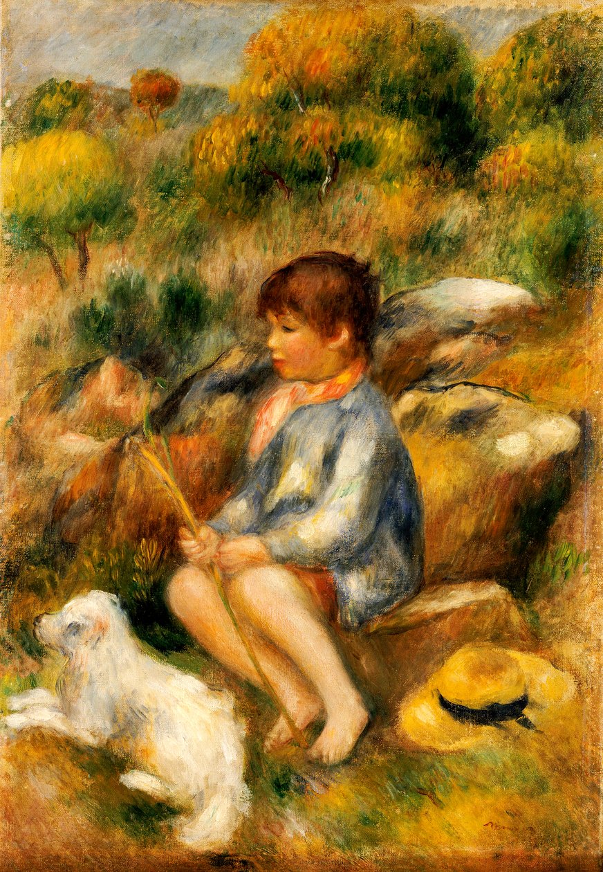 Ung dreng ved en bæk, 1890 af Pierre Auguste Renoir
