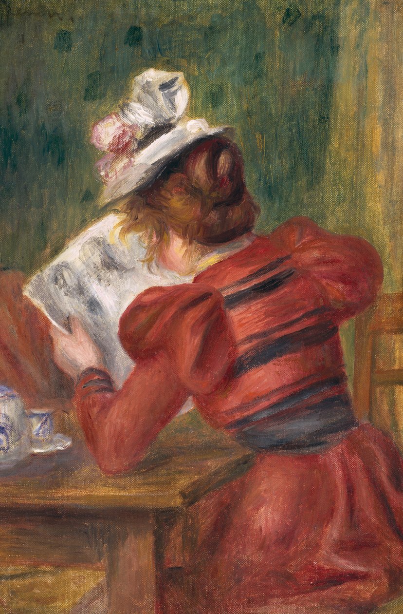 Ung pige læser, 1897 af Pierre Auguste Renoir