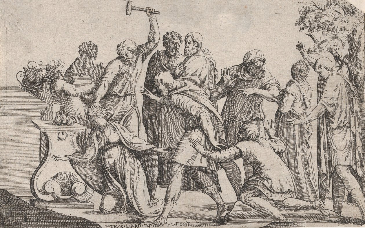 Offer af Iphigenia, 1607-61. af Pierre Biard