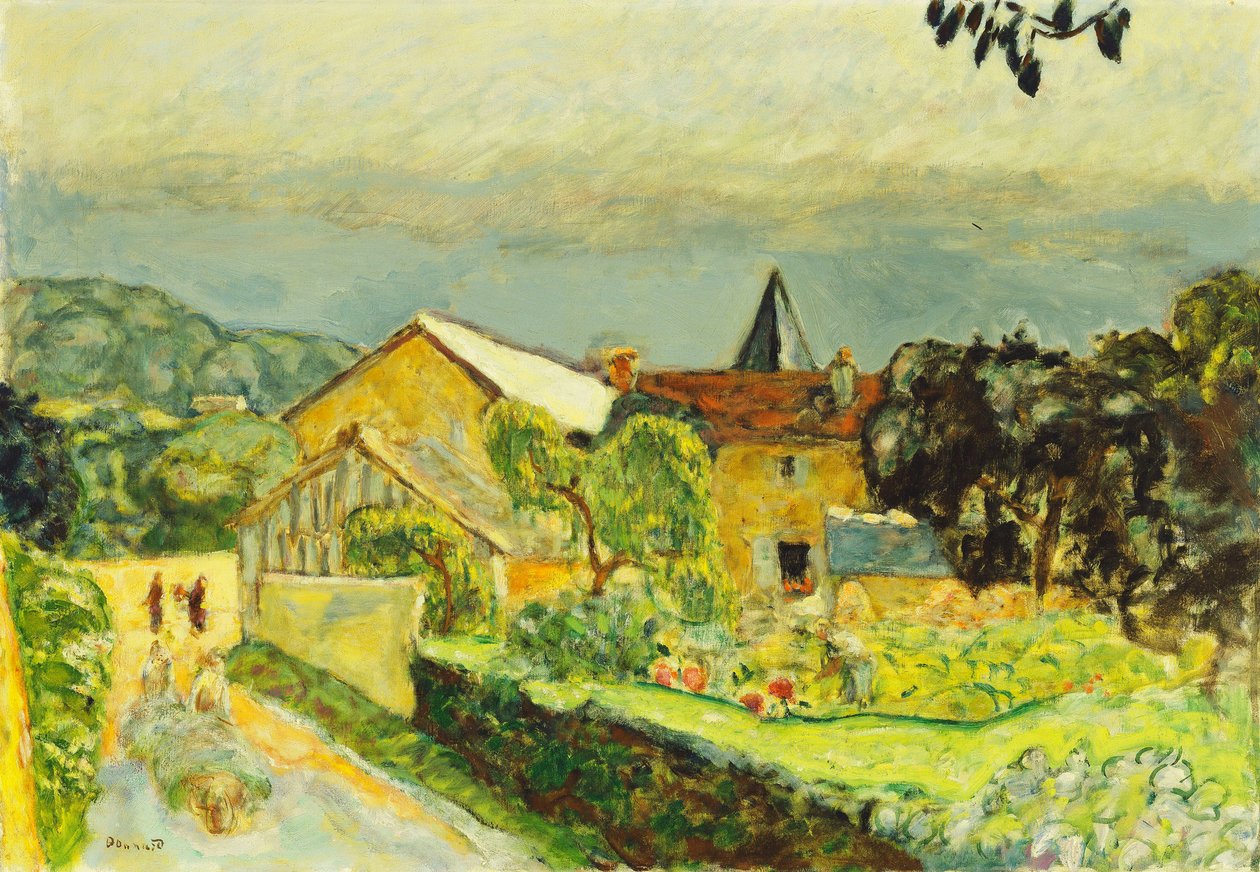 Eftermiddagslandskab i august af Pierre Bonnard