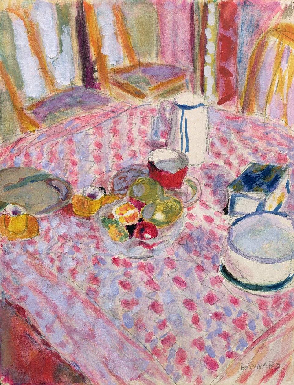 Efter frokost (wc) af Pierre Bonnard