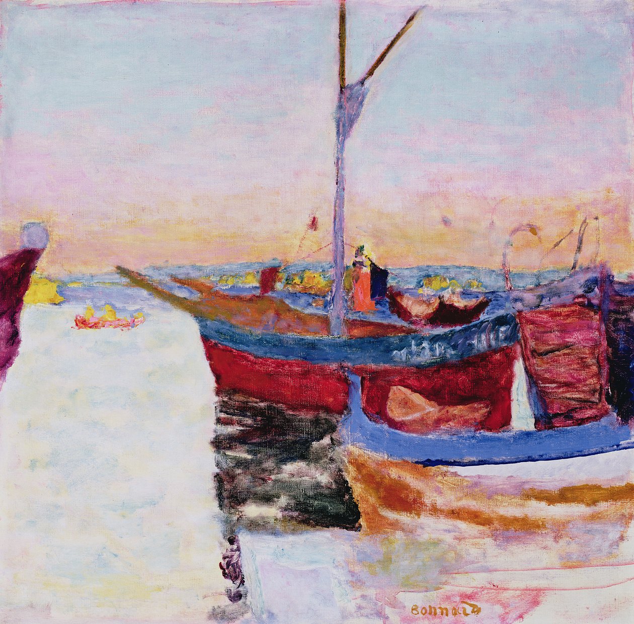 Både i Cannes, skumring, 1924 af Pierre Bonnard