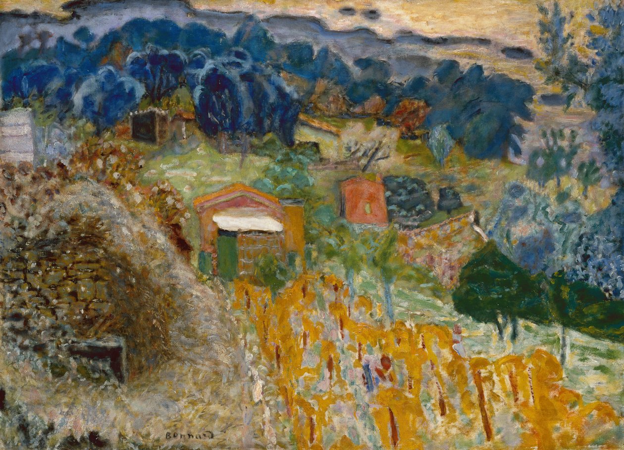 Hytter i Le Cannet af Pierre Bonnard