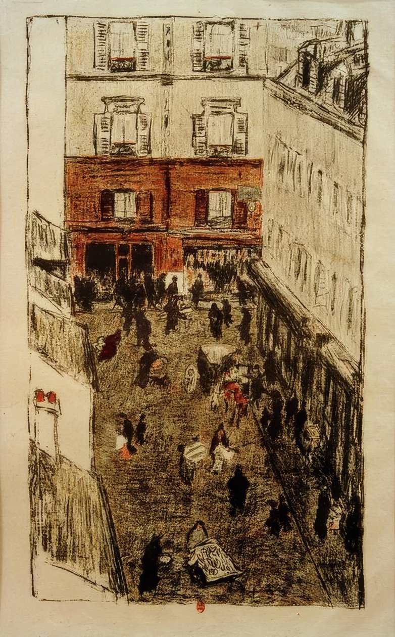 Gadehjørne, set fra oven af Pierre Bonnard