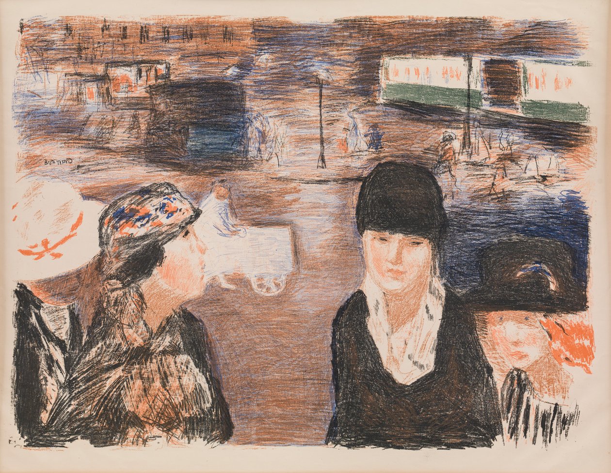 Dansk:  Place Clichy af Pierre Bonnard