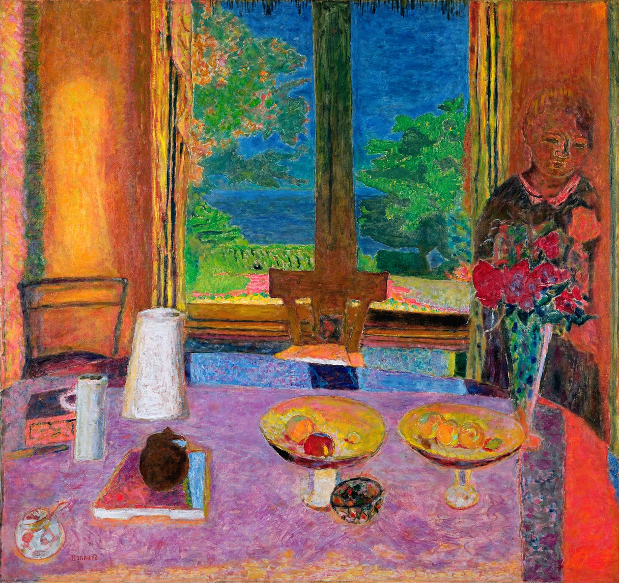 Spisestue i haven, 1934-35 af Pierre Bonnard